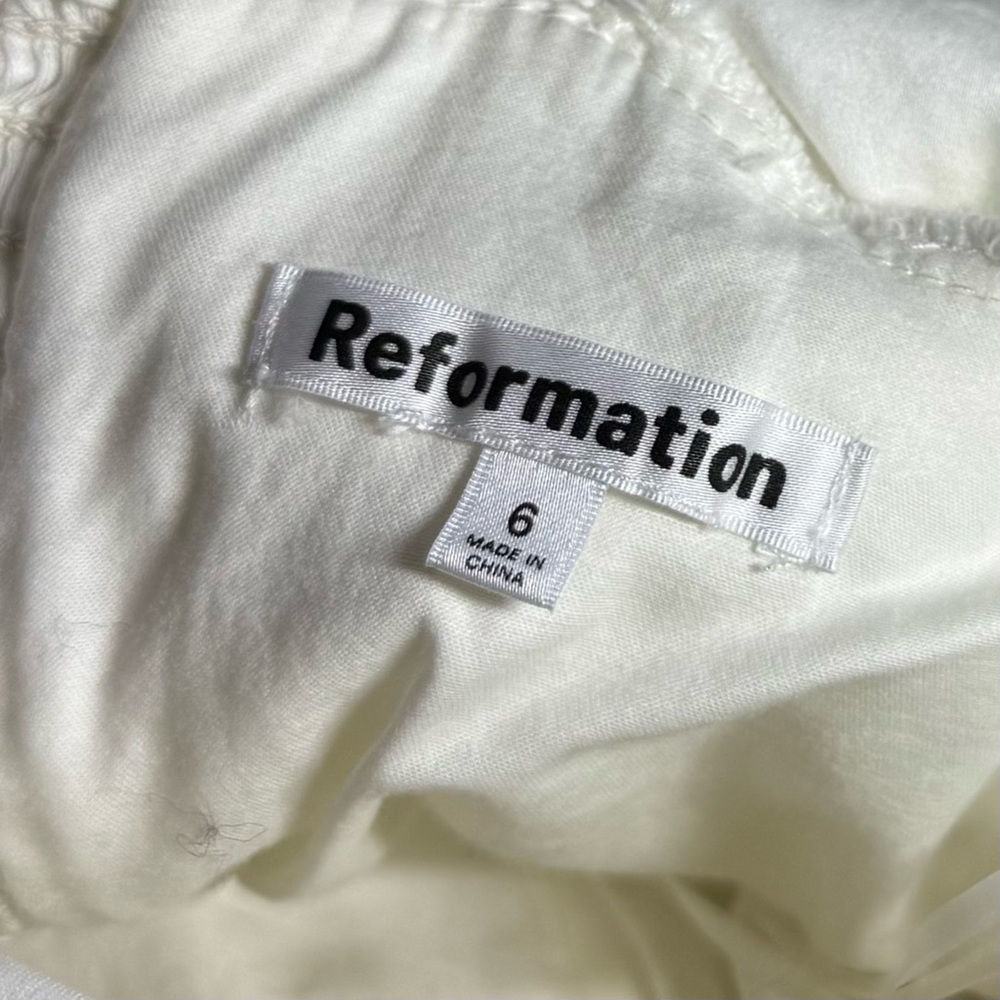 Reformation White Ruched Top - Picture 5 of 6